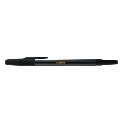 Ручка шариковая СТАММ "049" черная, 0,7мм, тонированный корпус
