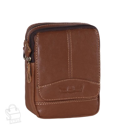 Сумка мужская кожаная 6490-4TR brown Tough Ryder