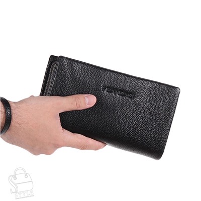 Клатч мужской кожаный 66232H black Heanbag