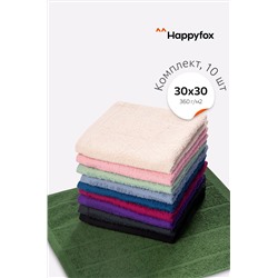 Набор махровых полотенец 10 шт Happy Fox Home