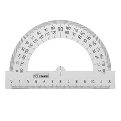 Транспортир 180°/12 см Стамм, прозрачный