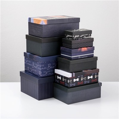 Набор подарочных коробок 10 в 1 «MAN», 12 × 7 × 4 - 32.5 × 20 × 12.5 см
