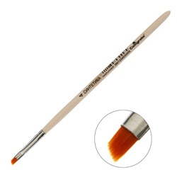 Кисть Синтетика Наклонная №4 (диаметр обоймы 4 мм; длина волоса 4/7 мм) деревянная ручка, Calligrata