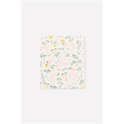 Пеленка для девочки Crockid К 8512 зайчики в цветах на белой лилии