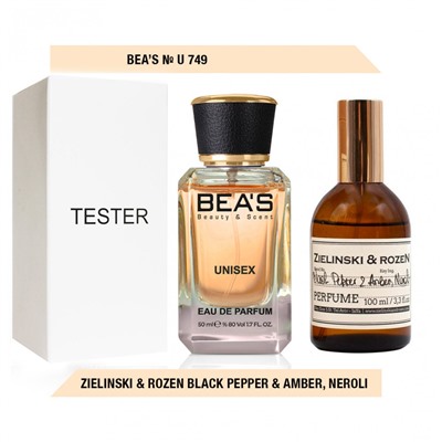 Тестер Beas Z & R Black Pepper & Amber, Neroli 50 ml арт. U 749 (без коробки)