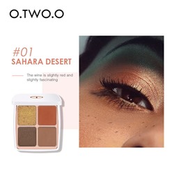 O.TWO.O палитра теней для век 4в1  Марокко арт. SC040 Sahara Desert #01 13.5 g