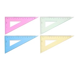 Треугольник 13 см, 30°, флюоресцентный, прозрачный, МИКС
