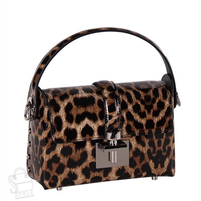 Сумка женская кожаная 23049F leopard Polina&Eiterou