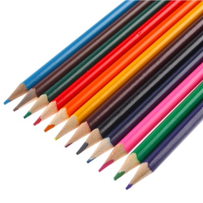 Цветные карандаши, 12 цветов, шестигранные, Принцессы