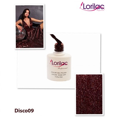 Гель-лак Lorilac серия Disco 9 - 10 ml