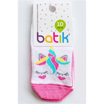 Носки для девочки с двубортной резинкой Batik