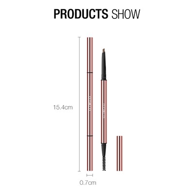 Карандаш для бровей O.TWO.O Fine Triangle eyebrow pencil (арт. 1007) #02 Auburn 0.2 g.