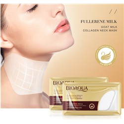 Патч для шеи с коллагеном и козьим молоком BioAqua Fullerene Milk Collagen Neck Mask, 30 гр.