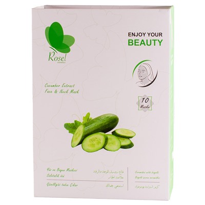 Маски для лица Rosel Cosmetics Face & Neck Mask Cucumber Extract