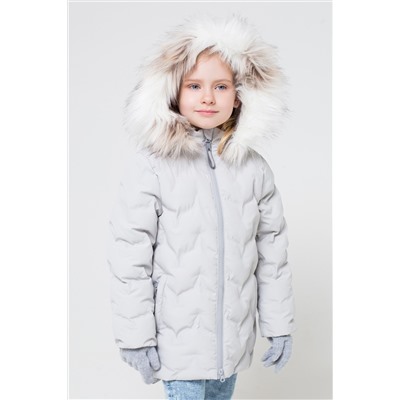 Куртка зимняя удлиненная для девочки Crockid ВК 38034/2 ГР