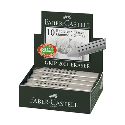 Ластик Faber-Castell синтетика GRIP 2001 треугольный серый