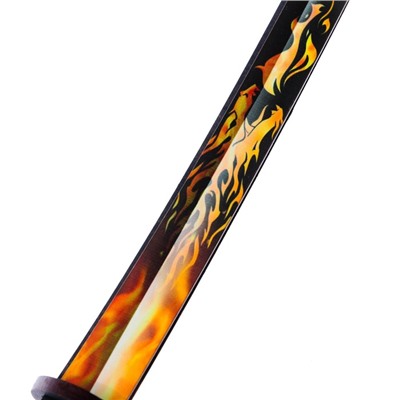 Деревянное оружие «Катана драгон с огнем», 65 см
