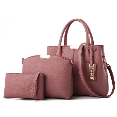 Комплект сумок из 3 предметов, арт А7, цвет:розовый