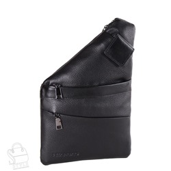 Рюкзак мужской кожаный 027H black Heanbag в Новосибирске