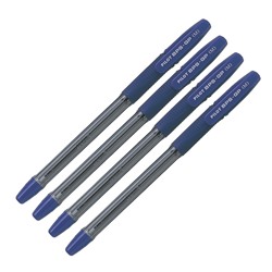 Набор ручек шариковых Pilot BPS-GP, резиновый упор, 1.0мм, масляная основа, чернила синие, 4 штуки