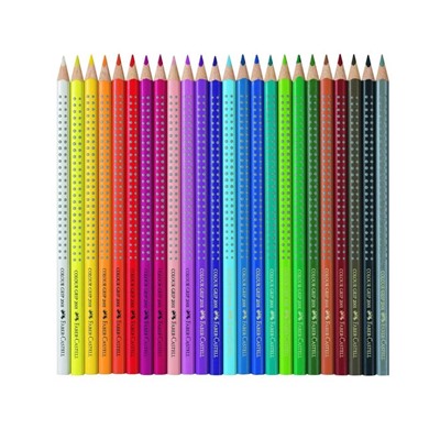 Карандаши 24 цвета Faber-Castell GRIP 2001 трёхгранные, в металлической коробке