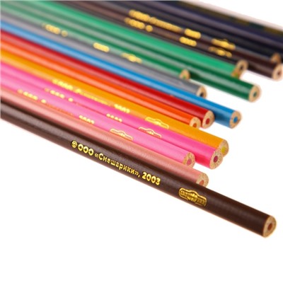Цветные карандаши, 18 цветов, шестигранные, Смешарики