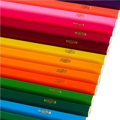 Цветные карандаши, 24 цвета, шестигранные, Смешарики