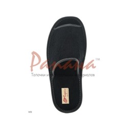 Домашняя обувь мужская вельвет черный 713004 Размер 44
