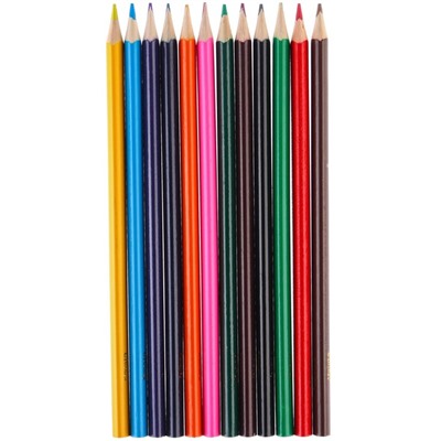 Цветные карандаши, 12 цветов, шестигранные, Принцессы