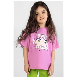 Хлопковая футболка оверсайз из супрема для девочки Bossa Nova