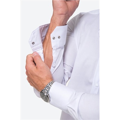 Мужская приталенная рубашка с воротником-стойкой с длинным рукавом Happy Fox