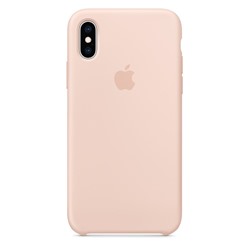 Силиконовый чехол для Айфон XS -Розовый песок (Pink Sand)