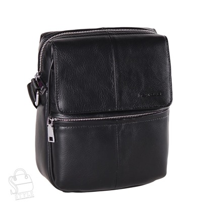 Сумка мужская кожаная 2082H black Heanbag в Новосибирске