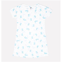 Сорочка для девочки Crockid К 1145 голубые зайки на белом