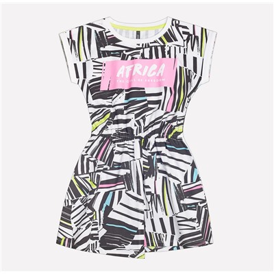 Платье для девочки Crockid КР 5505 цветная графика на сахаре к207