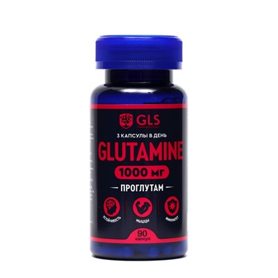 Глютамин «Проглутам» для набора мышечной массы GLS Pharmaceuticals, 90 капсул по 400 мг
