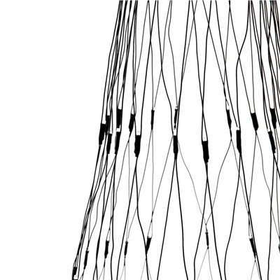 Гирлянда «Сеть» d=1.5 м с кольцом на ёлку, IP20, тёмная нить, 204 LED, свечение мульти, 8 режимов, 220 В