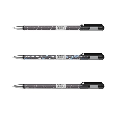 Ручка гелевая ErichKrause Frozen Beauty Stick, узел 0.38 мм, грип, чёрная