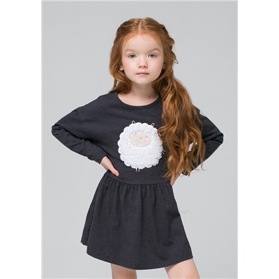 Платье для девочки Crockid КР 5473 темно-серый8 к187