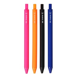 Ручка шариковая автоматическая 0,7 мм синяя, Soft-touch покрытие (софт тач), корпус МИКС
