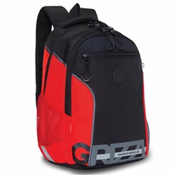 Рюкзак МАЛ GRIZZLY 259-1/1-RB  (27*40*16 черный-красный-серый)