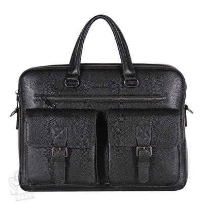 Портфель мужской кожаный 9946-3H black Heanbag