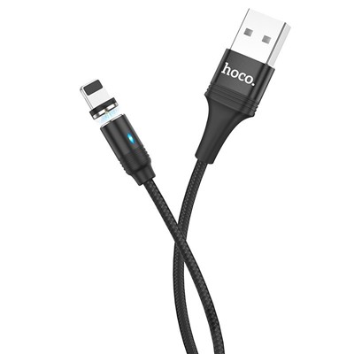 Кабель Hoco U76 Magnetic charging data cable for Lightning 1.2м (Черный)