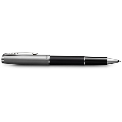 Ручка-роллер Parker Sonnet Sand Blasted Metal&Black Lacquer, 0,8мм, черн, подар/уп 2146866   1032850