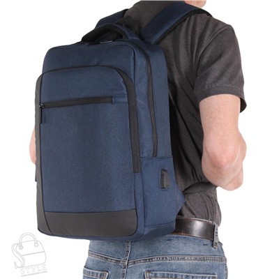 Рюкзак мужской текстильный 2202S blue S-Style