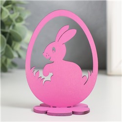 Декор Пасхальный "Кролик" 6,5х5х9,3 см (набор 2 детали) фиолетовый
