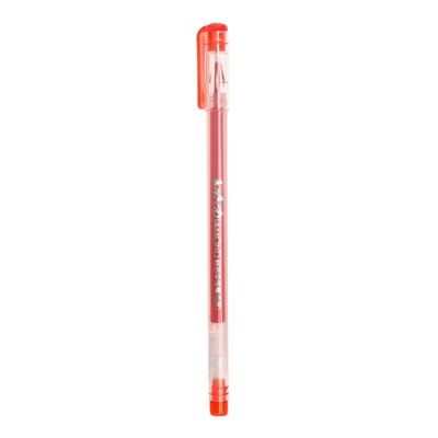 Ручка гелевая "Кристалл" 0.38 мм, красный, корпус прозрачный, безстержневая, игольчатый пишущий узел