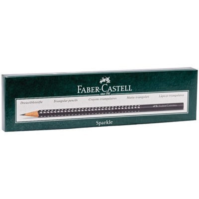 Карандаш чернографитный Faber-Castell "Sparkle" В, трехгранный, заточенный, кокосовое молоко