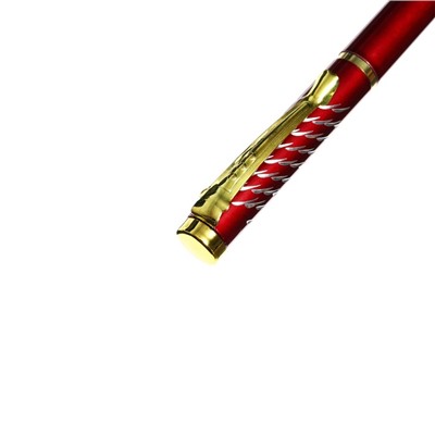 Ручка подарочная, шариковая, в пластиковом футляре, поворотная, "Фрэнсис", бордовый с золотистыми вставками