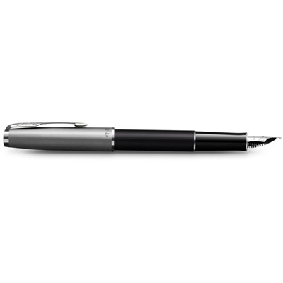 Ручка перьевая Parker Sonnet Sand Blasted Metal&Black Lacquer, 0.8мм, черн, под/уп 2146864   1032847